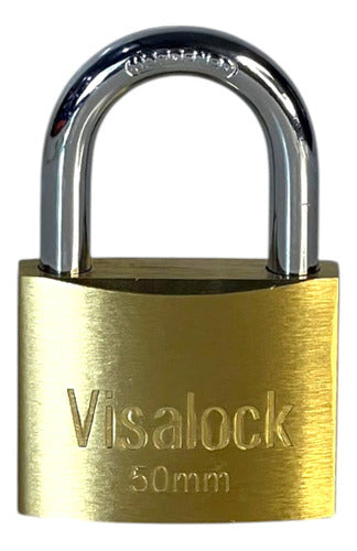 Candado De Hierro 50mm Dorado Roma Visalock CISA