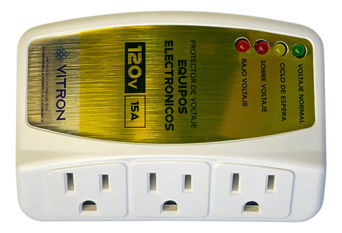 Protector Voltaje Vitron 3 Tomas 120v Equipos Electrónicos