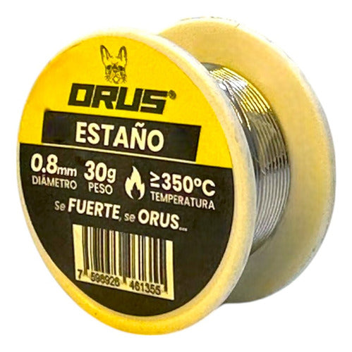 Estaño Alambre Para Soldar Orus De 30grx0.8mm