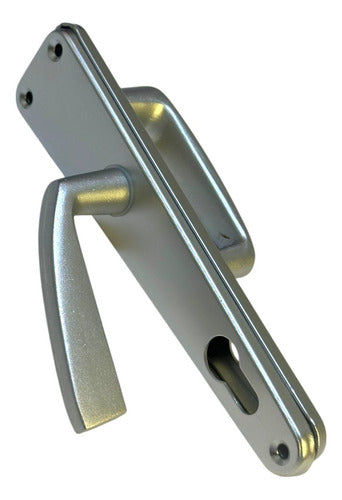 Cerradura De Manilla Para Puerta Fija/movil Plata Exxel