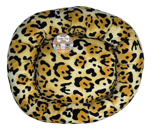 Cama Para Perros Redonda Talla S Estampada Eco Happy Dogs