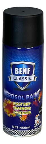 Pintura En Spray Negro Mate Benf