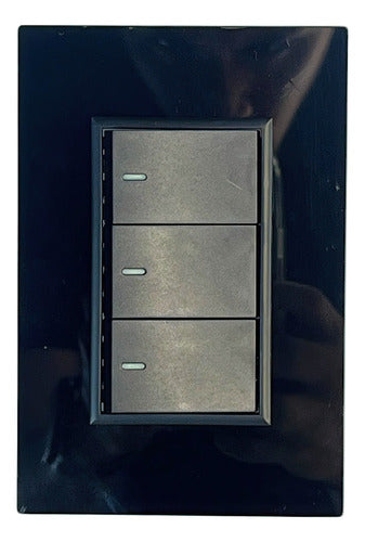 Interruptor Triple 3way RUN Linea Moderna Blanco