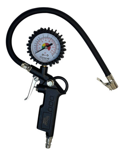 PISTOLA DE AIRE PARA CAUCHO CON MANOMETRO 1/4" HOTECHE