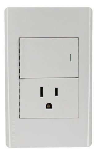 Toma Interruptor 3 Way Lumistar Linea Elite Blanco - GASKA