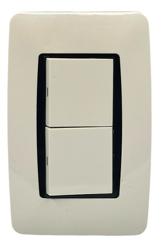 Interruptor Doble 3way Blanco Moderna Lumistar