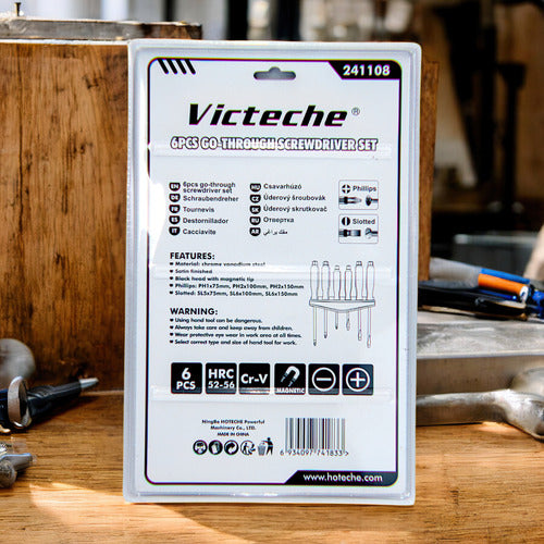 Juego De Destornillador De Paso 6 Pzs Victeche