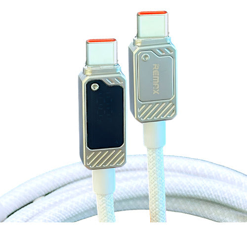Cable Tipo C Carga Rapida Remax Con Display 100w 1.2 Mtrs