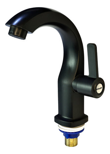 Llave Griferia De Lavamanos Negro Mate Orus