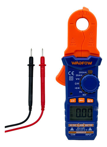 TESTER PINZA AMPERIMETRICA DIGITAL 2000 CUENTAS DC/AC 200A WADFOW