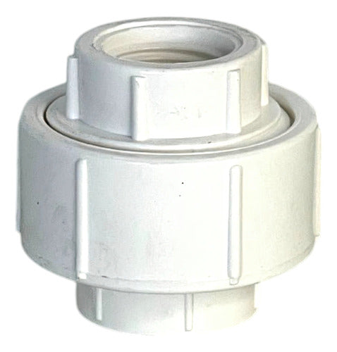 Unión Universal PVC 1/2" Blanco Rosca-rosca