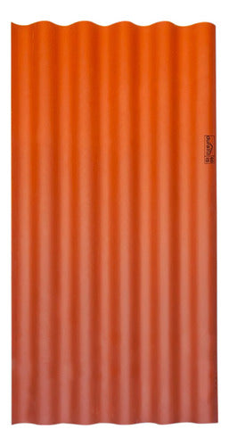 Lamina De Polipropileno Rojo Canal Ondulado De 3,66mt