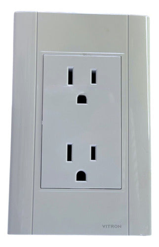 Tomacorriente Doble L007 Blanco Vitron