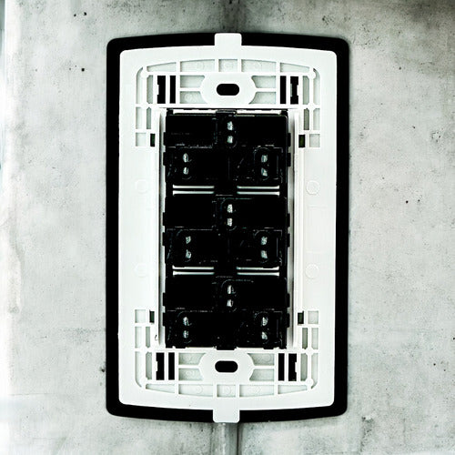 Interruptor Triple Negro Mate 10amp Orus