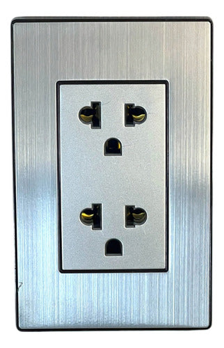 Toma Doble Metalizada 15a 110v-250v Run