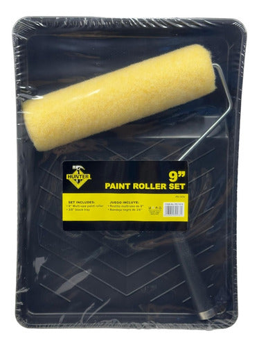 Bandeja Negra Con Rodillo M/Metal 9" Hunter - GASKA