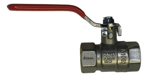 Llave De Paso 1/2" Rosca Bronce Atouan