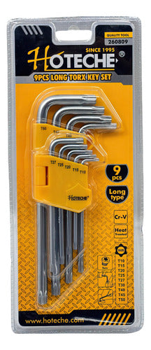 JUEGO DE LLAVE TORX T/L LARGA 9PCS HOTECHE