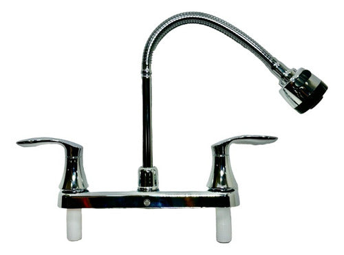 Griferia De Fregadero 8´´ Cuello Flexible Doble M.A - GASKA