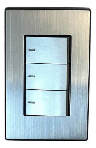 Interruptor Triple 3way RUN Linea Moderna Blanco