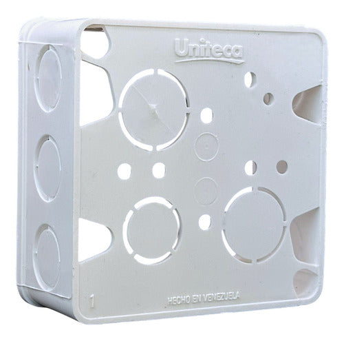 Cajetin Plastico 4x4 Salida 3/4 Y 1/2 Uniteca