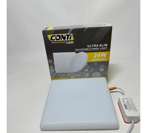 Panel Led Cuadrado Conti 24w Para Empotrar