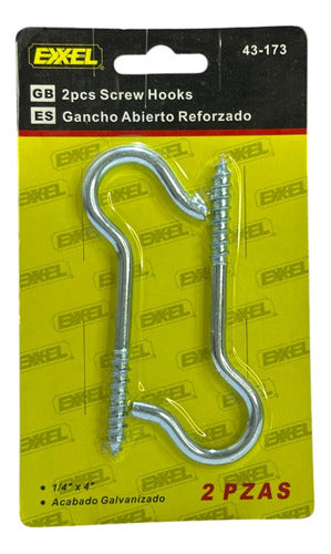 Gancho Abierto Reforzado 1/4''x4'' Exxel