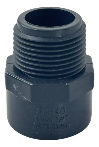 Adaptador Macho PVC 3/4" Agua Fría Roscado