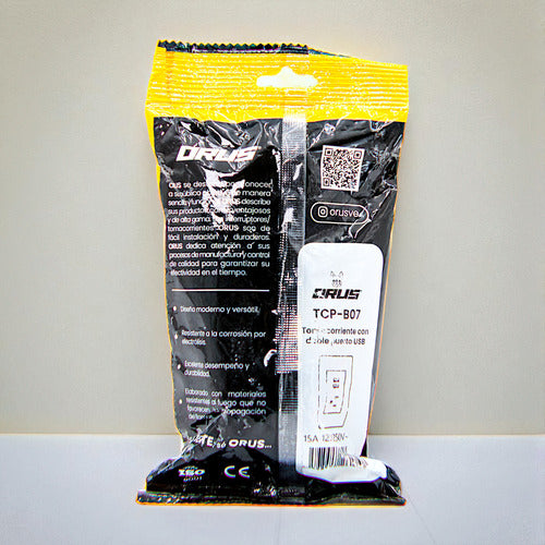 Toma Con Doble Puerto Usb Blanco 15amp Orus