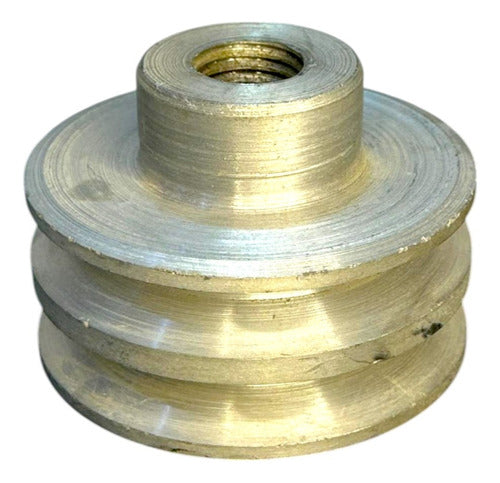 Polea Aluminio Doble Canal 4"