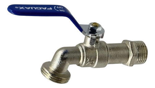 LLAVE DE CHORRO 1/2" CON MANILLA LARGA PASO RAPIDO FAGUAX