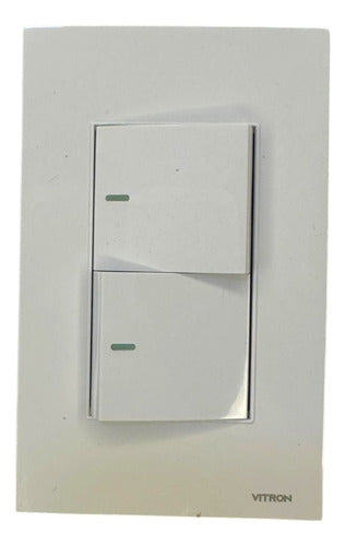 INTERRUPTOR DOBLE J6202 BLANCO VITRON