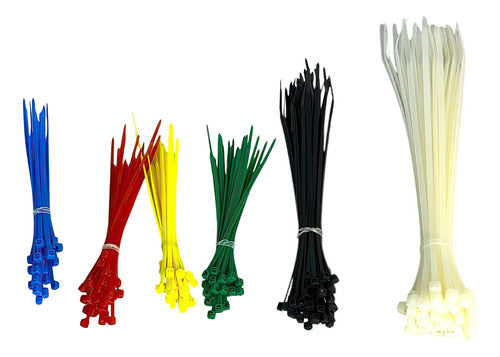 TIRRAP DE COLORES VARIOS TAMAÑOS 200PZS WADFOW