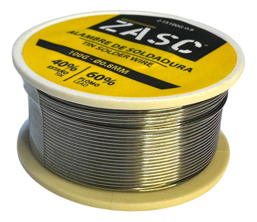 Estaño Alambre Para Soldar De 100grx0.80mm Zasc