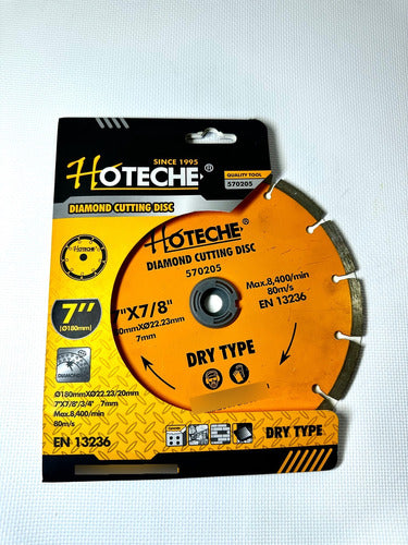 DISCO DIAMANTADO 7" TURBO 180X 22.23 HOTECHE - GASKA