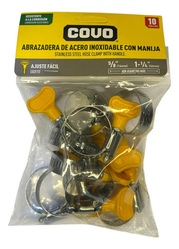 Abrazadera Metálica 5/8" A 1 1/4" Acero Inoxidable Covo