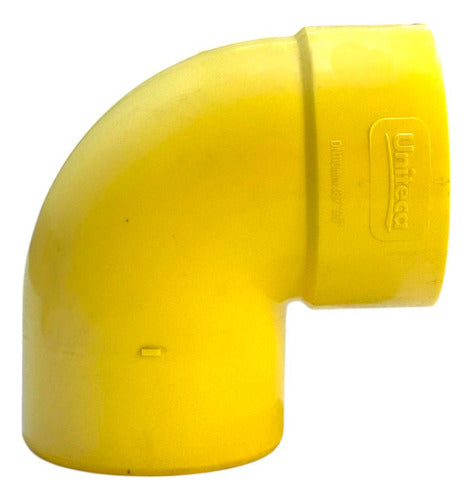 Codo Aguas Negras Amarillo 4'' X 90 Grados