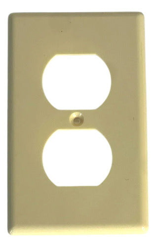 Tapa Toma Corriente Doble 270 Marfil