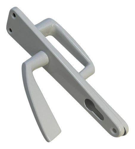 Cerradura De Manilla Para Puerta Fija/movil Blanco Exxel