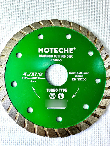 DISCO DIAMANTADO 4"1/2 TURBO 115X22.23 HOTECHE