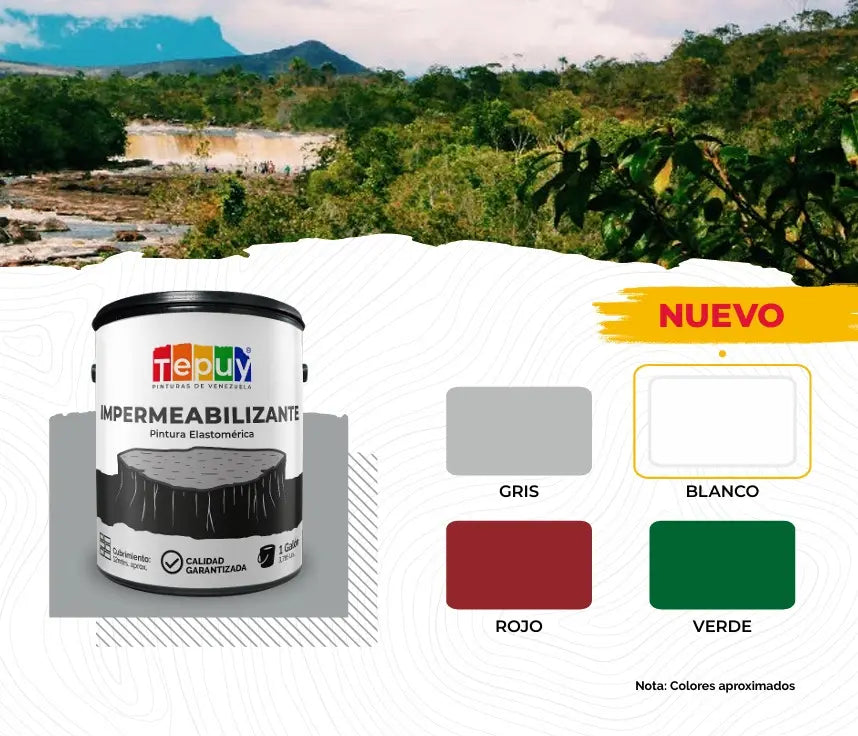 Pintura Impermeabilizante Base Fibrado Galón Tepuy