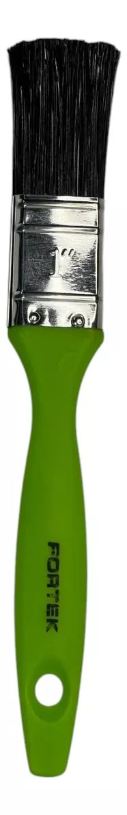 Brocha 1" Mango Plastico Verde Fortek