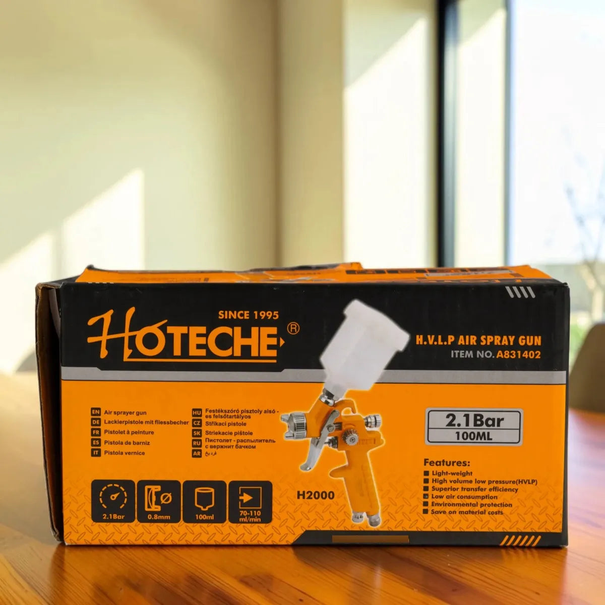Pistola De Pintar Para Compresor Pico 0.8 Y 30psi Hoteche