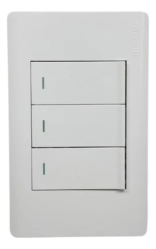 Interruptor Triple Elite 3 Way Blanco Lumistar - GASKA