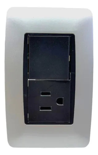 Interruptor Tomacorriente Moderna Plata Lumistar - GASKA