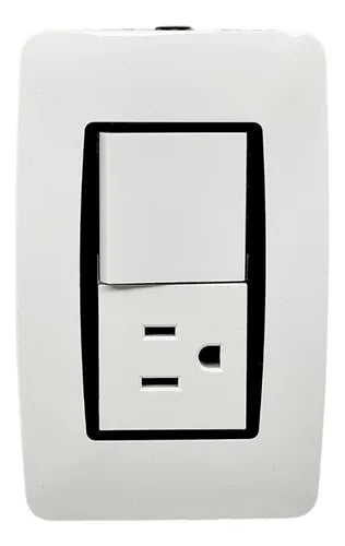 Interruptor Tomacorriente Moderna Blanco Lumistar - GASKA