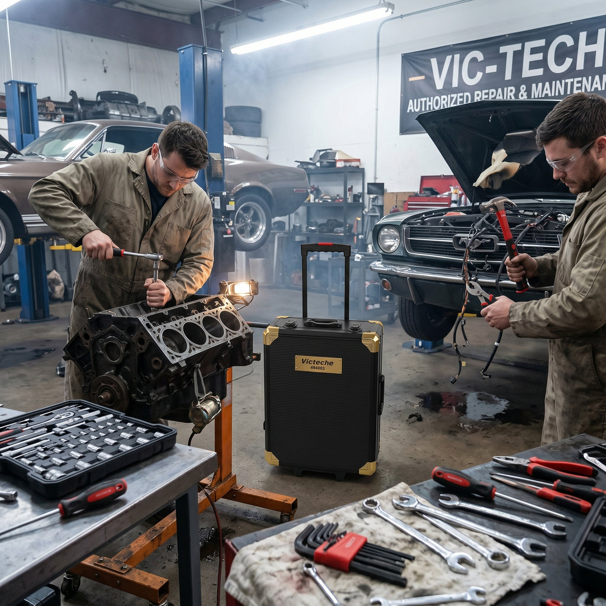 Kit Maleta De Herramientas Combinadas De 428pcs Victeche