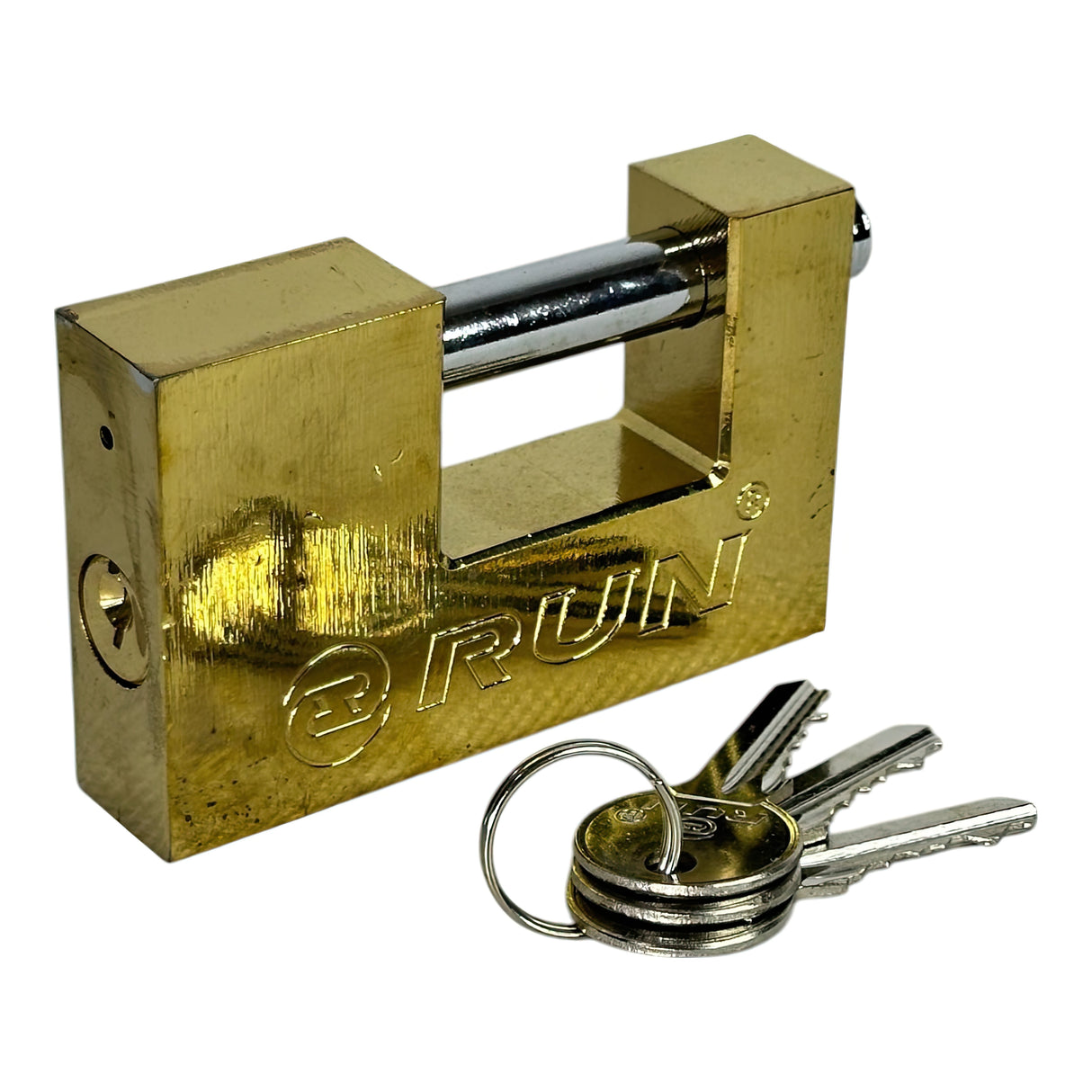 CANDADO ANTICIZALLA DE HIERRO PULIDO 90MM RUN