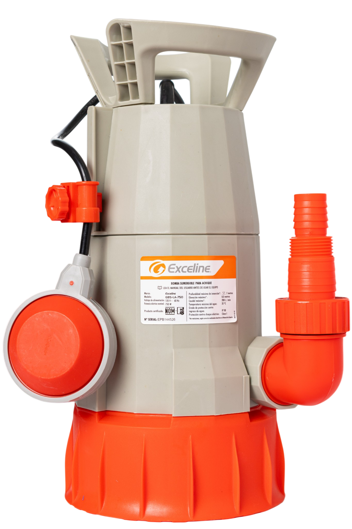 Bomba Sumergible De Achique 750w 120v Exceline - GASKA