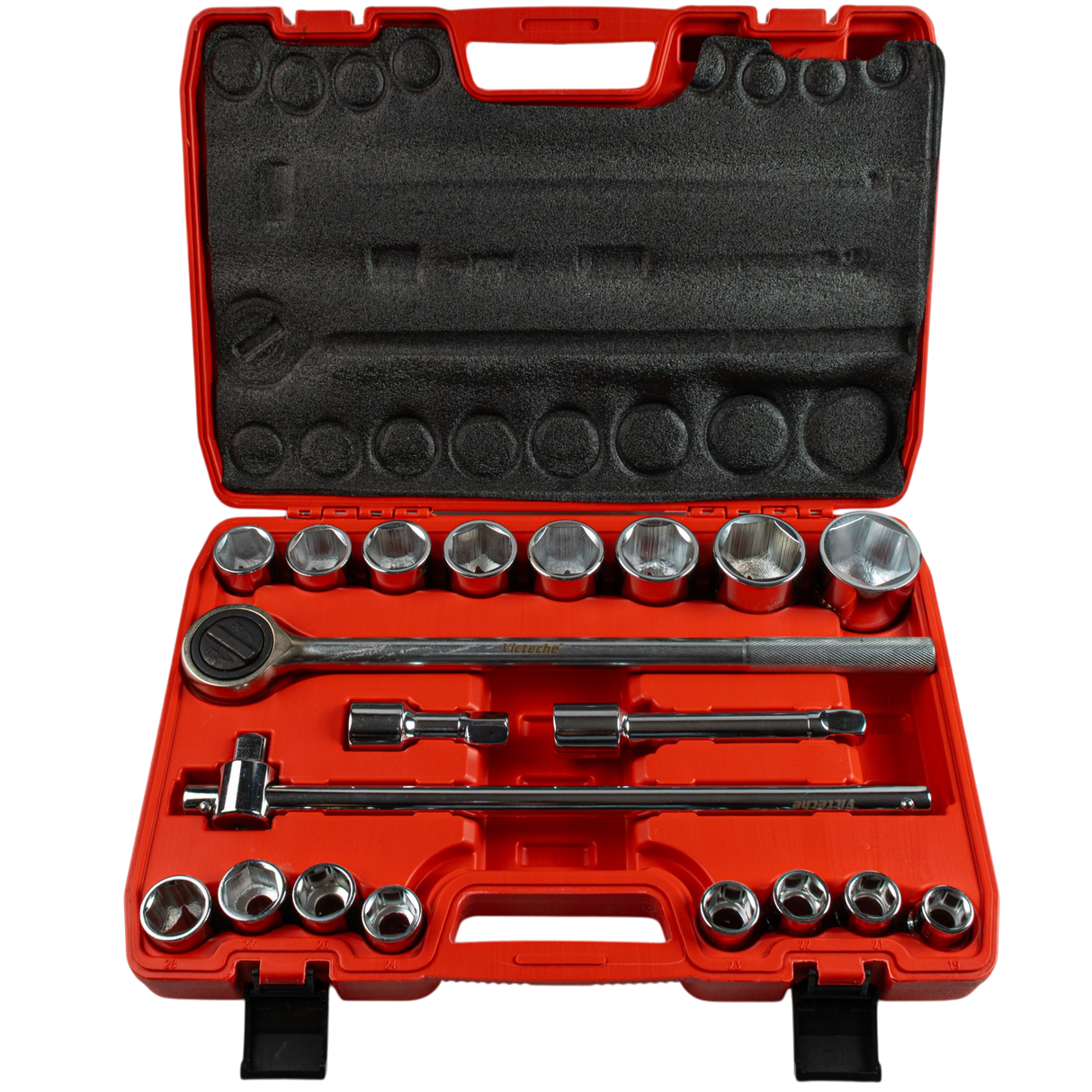 Juego Set Rachet 3/4 Dados Milimétricos 21pzs Victeche